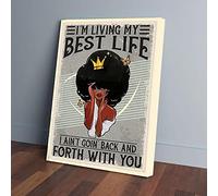 Je vis ma meilleure vie, impression sur toile de la reine noire des papillons, art mural