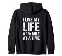 Je vis ma Vie en Tant qu'amateur de Voitures à 1/4 de Mile Sweat à Capuche