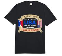 Je vis Peut-être aux États-Unis, mais Mon Histoire a commencé aux Philippines Comfort Colors Adult Heavyweight T-Shirt