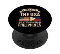 Je vis peut-être aux États-Unis, mais mon histoire a commencé aux Philippines PopSockets PopGrip Adhésif