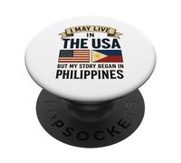 Je vis peut-être aux États-Unis, mais mon histoire a commencé aux Philippines PopSockets PopGrip Adhésif