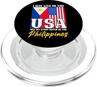 Je vis Peut-être aux États-Unis, mais Mon Histoire a commencé aux Philippines PopSockets PopGrip pour MagSafe