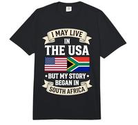 Je vis Peut-être aux États-Unis, mais Mon Histoire a commencé en Afrique du Sud Comfort Colors Adult Heavyweight T-Shirt