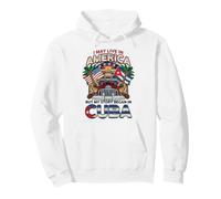 Je vis Peut-être en Amérique mais Mon Histoire a commencé à Cuba Vintage Car Sweat à Capuche