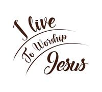 je vis pour adorer Jésus Stickers gravés 40x51.6cm N'abîme pas le mur Café