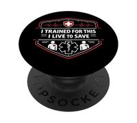 Je vis pour sauver Un secouriste PopSockets PopGrip Adhésif