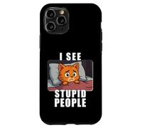 Je Vois Les Gens stupides Parodie x Qui est entouré d'idiots en Coque pour iPhone 11 Pro