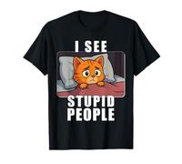 Je Vois Les Gens stupides Parodie x Qui est entouré d'idiots en T-Shirt