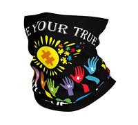 Je Vois Tes Vraies Couleurs, C'est Pourquoi Je t'aime Cache-Col Imprimé Bandana Unisexe Écharpe Tube pour Adulte Sports Yoga 26X30CM