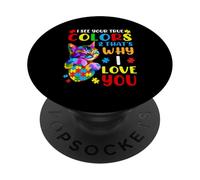 Je Vois tes Vraies Couleurs et C'est Pourquoi Je t'aime PopSockets PopGrip Adhésif