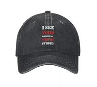 Je Vois Ton problème tu ES Stupide Chapeau de Camionneur Outdoor Adventures Casquette Casquette de Baseball Femme