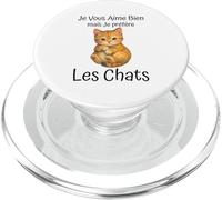 Je Vous Aime Bien mais Je préfère Les Chats Humour Chat PopSockets PopGrip pour MagSafe