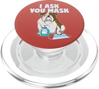 Je Vous Demande Un Masque Bouledogue Mignon avec PopSockets PopGrip pour MagSafe