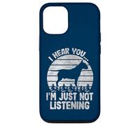 Je Vous entends, Je n'écoute Tout Simplement Pas Funny Bullterrier Coque pour iPhone 12/12 Pro