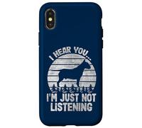 Je Vous entends, Je n'écoute Tout Simplement Pas Funny Bullterrier Coque pour iPhone X/XS