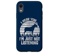 Je Vous entends, Je n'écoute Tout Simplement Pas Funny Bullterrier Coque pour iPhone XR