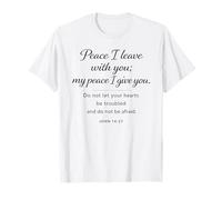 Je Vous Laisse la Paix, Foi chrétienne, Écriture Jean 14:27 T-Shirt