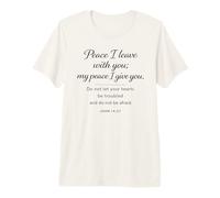Je Vous Laisse la Paix, Foi chrétienne, Écriture Jean 14:27 T-Shirt Haut de Gamme