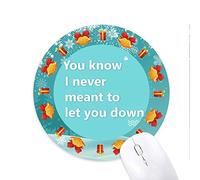 je vous laisserai jamais tomber. tapis de souris souris ronds cadeaux de noël