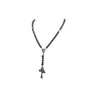 Je Vous Salue Marie Collier Chapelet de combat (Inox Argenté)