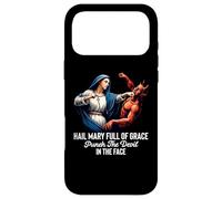 Je Vous salue Marie Pleine de grâce Punch The Devil in The Face Catholic Coque pour iPhone 17 Pro Max