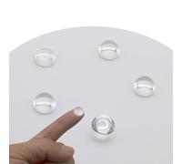 Jeada Lot de 5 lentilles en verre optique 15 mm - Lentille plate convexe sans mise au point sur les bords - Lentille convexe LED pour lampe de poche LED - Transparent (Φ15 mm x H 7,3 x F10)