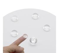 Jeada Lot de 5 lentilles en verre optique 27 mm - Lentille plate convexe sans mise au point sur les bords - Lentille convexe LED pour lampe de poche LED - Transparent (27 mm x H 6,6 x F43)