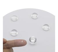 Jeada Lot de 5 lentilles en verre optique 6 mm 0,6 cm - Lentille plate convexe sans mise au point des bords - Lentille convexe LED pour lampe de poche LED - Transparent (Φ6 mm x H 3,0 x F6,0)