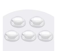 Jeada Lot de 5 lentilles plates convexes de 15 mm de diamètre - Hauteur : 6,5 mm - Verre optique plat LED - Pour lampe de poche LED - Transparent (15 mm x H 6,5 mm x F9 mm)