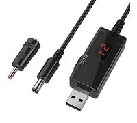 Jealaper USB à 9V, 5V à 12V Step Up, Câble USB DC 5V Boost à 9V 12V Voltage Convertisseur 1A Ligne éLectrique de Transformateur de Tension éLéVatrice