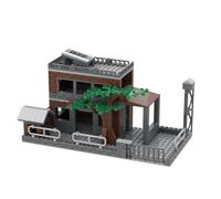 Jeamoc Base Militaire Batiment WW2 Jeu de Construction, 340 Pièces, WW2 Scène Bâtiment Militaire Maison Militaire Block de Construction, Compatible avec Lego WW2
