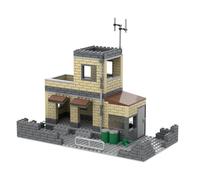 Jeamoc Base Militaire Batiment WW2 Jeu de Construction, 349 Pièces, WW2 Scène Bâtiment Militaire Maison Militaire Block de Construction, Compatible avec WW2