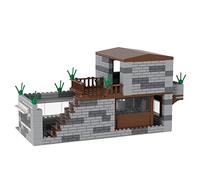 Jeamoc Base Militaire Batiment ww2 Jeu de Construction, 420 Pièces, WW2 Scène Bâtiment Militaire Maison Militaire Block de Construction, Compatible avec WW2