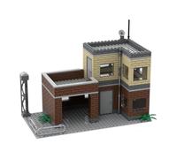 Jeamoc Base Militaire Batiment WW2 Jeu de Construction, 466 Pièces, WW2 Scène Bâtiment Militaire Maison Militaire Block de Construction, Compatible avec Lego WW2