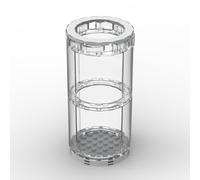 Jeamoc Vase Jeu de Construction pour Bouquet de Fleurs, 24 Pièces Transparent Verte Vase Block de Construction avec Base, Compatible avec Lego 40460 40524 40747 40647 (Blanc)