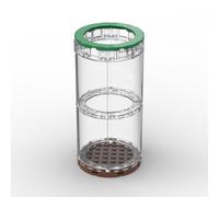 Jeamoc Vase Jeu de Construction pour Bouquet de Fleurs, 24 Pièces Transparent Verte Vase Block de Construction avec Base, Compatible avec Lego 40460 40524 40747 40647 (Vert)