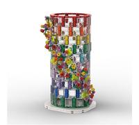 Jeamoc Vase Jeu de Construction pour Bouquet de Fleurs, 480+ Pièces Transparent Vase Block de Construction avec Base, Compatible avec 10280 10313 (Non Inclus Bouquet de Fleurs)