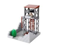 Jeamoc WW2 Tour de Garde Militaire Jeu de Construction, WW2 Scène Bâtiment Militaire Block de Construction, Compatible avec Lego WW2