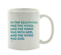 Jean 1:1 : Au Commencement Était La Parole, Et La Parole Était Avec Dieu Tasse Pratiques Tasses À Thé Humour Mug Pour Chocolat Chaud Cappuccino Bureau 330Ml