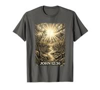 Jean 12:36 Marchez dans l'art chrétien de la lumière T-Shirt