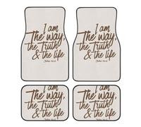 Jean 14:6 Je suis Le Chemin, la vérité et la Vie. Tapis de Sol de Voiture, Ensemble de 4 pièces, Toutes Saisons, antidérapants, universels pour Voiture.