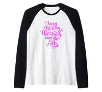 Jean 14:6 Jésus The Way Truth Life Verse Bible Écriture Dieu Manche Raglan