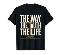 Jean 14:6 T-Shirt Christianisme Bible Versets Foi Foi Église T-Shirt