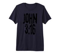 Jean 3:16 Verset biblique Paroles des Dieux T-Shirt Haut de Gamme