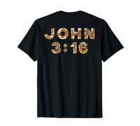 Jean 3:16 Verset de la Bible chrétienne WWJD Religieux Back Design T-Shirt