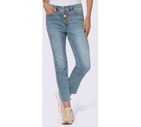 Jean 5 poches boutons décoratifs - Linea Tesini - bleu blanchi BLEU BLANCHI 42