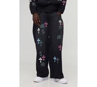 Jean baggy à écusson PU homme - bleu - 36R, bleu