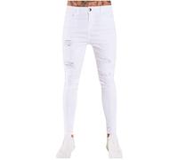 Jean Baggy Homme Jogging Cargo Bodybuilding Boulanger Large Escalade Bootcut Slim Skinny Chaud Chino Fourré Moto Travail Genouillere Sport Jogging Cargo Homme Blanc L