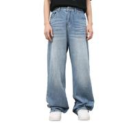 Jean Baggy Homme Straight, Jean Homme Large Jeans Coupe Droite Y2K Jeans Pantalon Hommes Grande Taille Pantalon Hommes Extensible Casual Streetwear Pants Mode Harajuku Skateboard de Rue