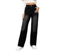 Jean Baggy Pour Femme Jean Droit Ample Taille Haute Vintage DéLavé Pour Femme -En Jean Large - Coupe Ample - De Loisirs-Stretch-Boyfriend - Pantalon En Denim- Aille Boyfriend-Pantalon De Jogging